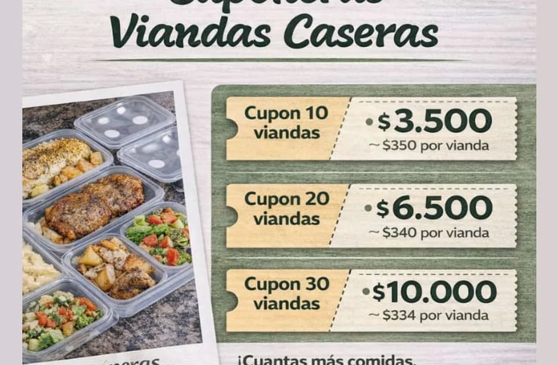 Cuponeras Menú Casero